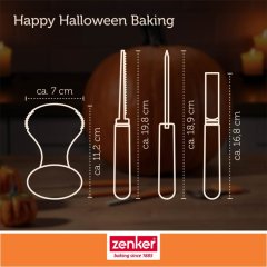 ZENKER Tökfaragó készlet 4 részes Happy Halloween